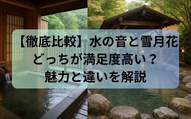 【徹底比較】水の音と雪月花 どっちが満足度高い？魅力と違いを解説