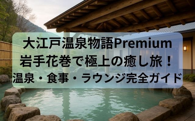 大江戸温泉物語Premium岩手花巻で極上の癒し旅！温泉・食事・ラウンジ完全ガイド