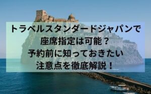 トラベルスタンダードジャパンで座席指定は可能？予約前に知っておきたい注意点を徹底解説！