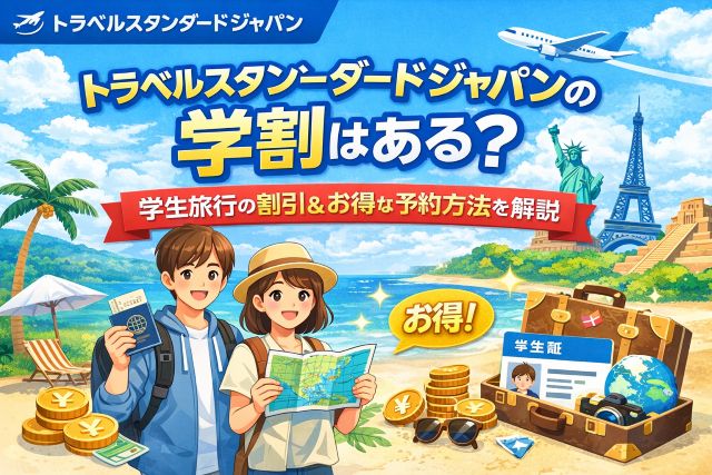 トラベルスタンダードジャパンの学割はある？学生旅行で使える割引やお得な予約方法を解説