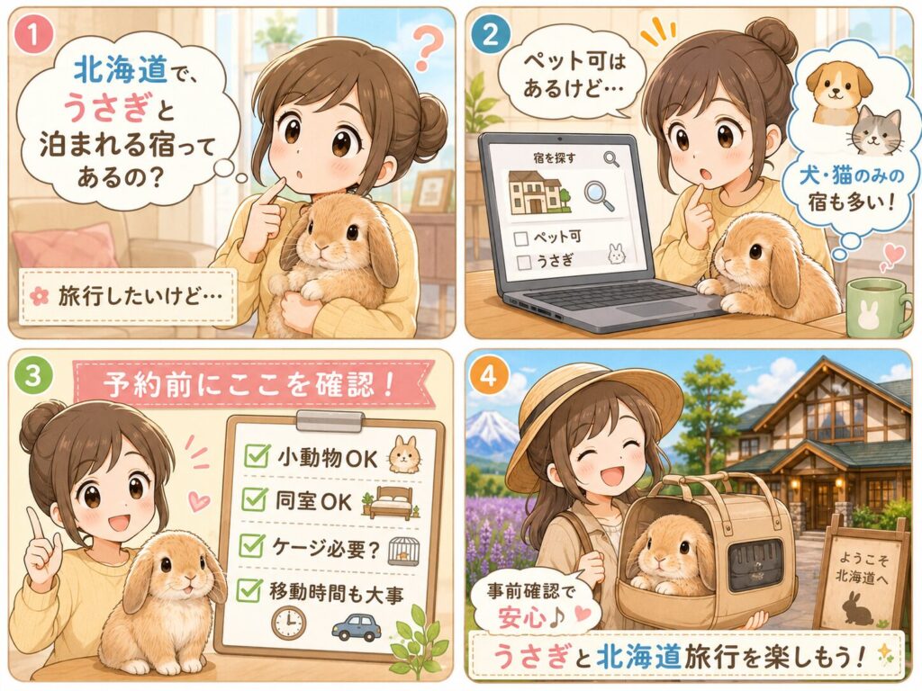 この記事の紹介をする4コマ漫画