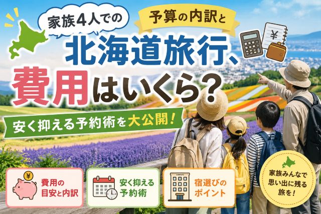 家族4人での北海道旅行、費用はいくら？予算の内訳と安く抑える予約術を大公開