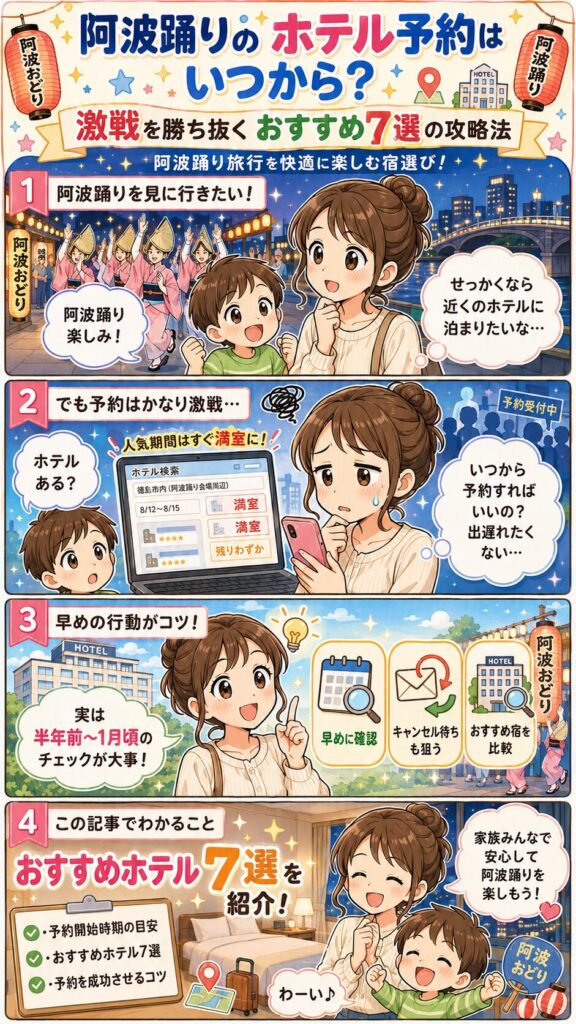 この記事の紹介をする4コマ漫画