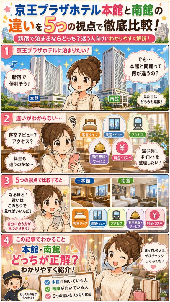 この記事の紹介をする4コマ漫画