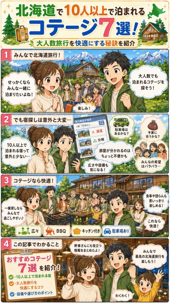 この記事の紹介をする4コマ漫画