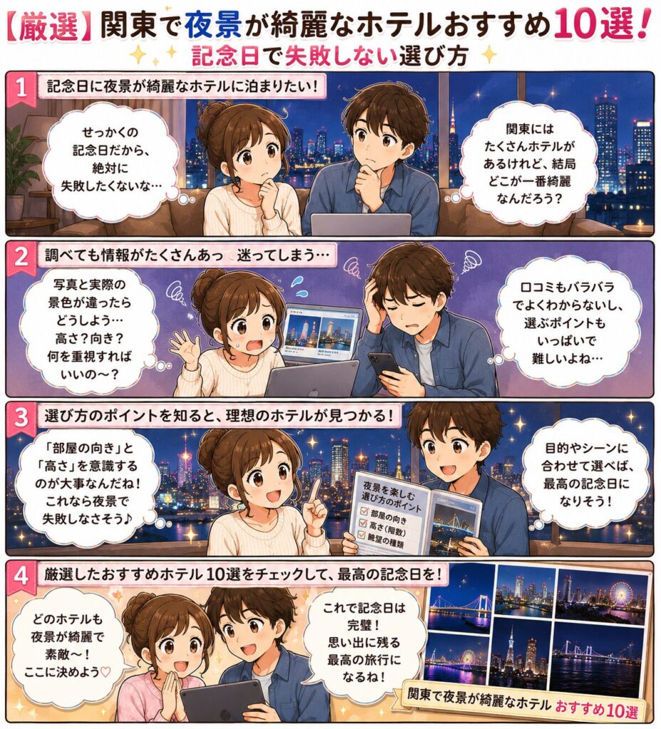 この記事の紹介をする4コマ漫画
