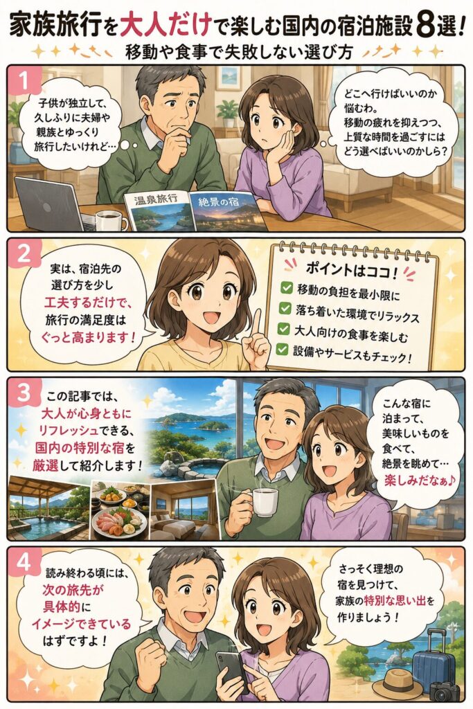 この記事の紹介をする4コマ漫画