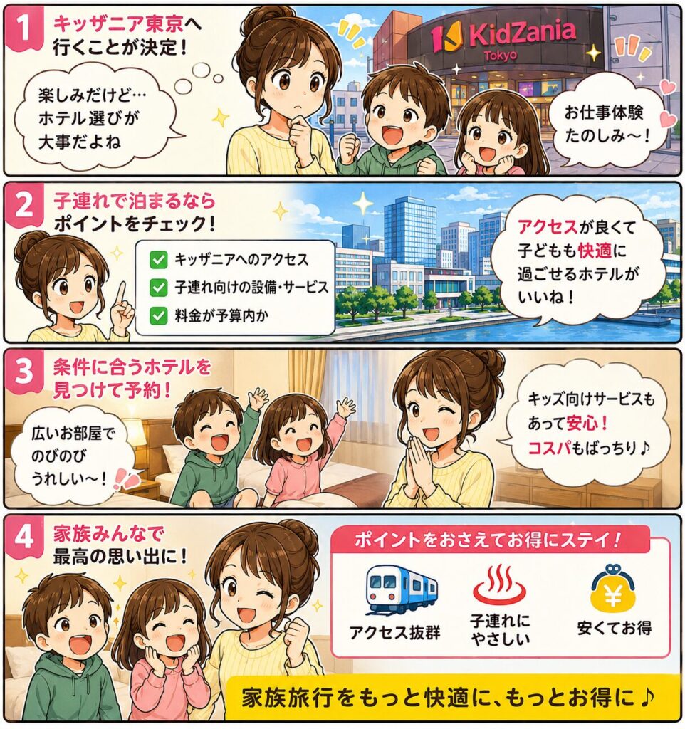 この記事の紹介をする4コマ漫画