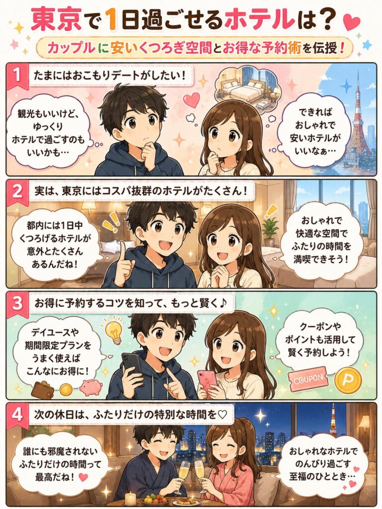 この記事の紹介をする4コマ漫画