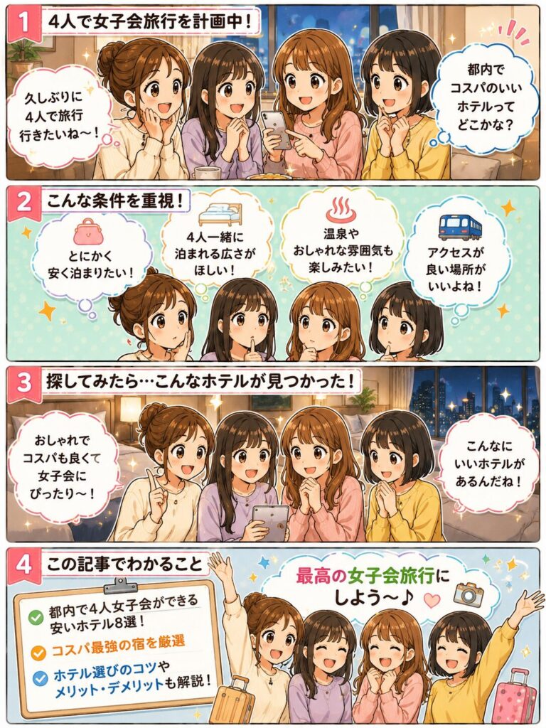 この記事の紹介をする4コマ漫画