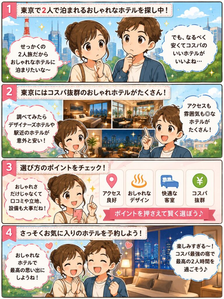この記事の紹介をする4コマ漫画