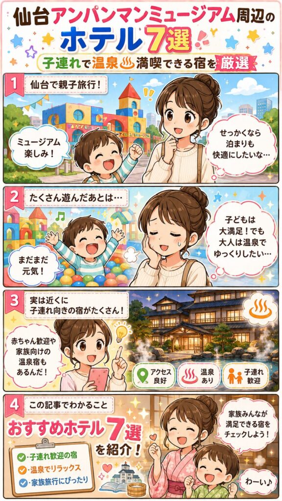 この記事の紹介をする4コマ漫画