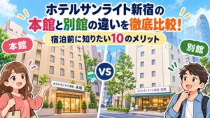 ホテルサンライト新宿の本館と別館の違いを徹底比較！宿泊前に知りたい10のメリット