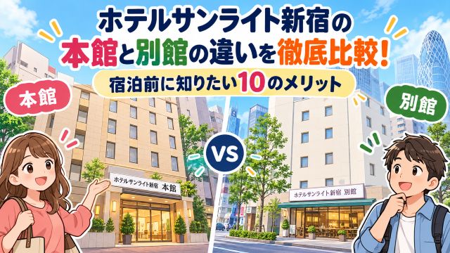 ホテルサンライト新宿の本館と別館の違いを徹底比較！宿泊前に知りたい10のメリット
