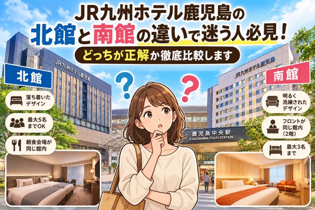 JR九州ホテル鹿児島の北館と南館の違いで迷う人必見！どっちが正解か徹底比較します
